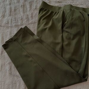 LOFT Dark Olive Green Women's Trousers